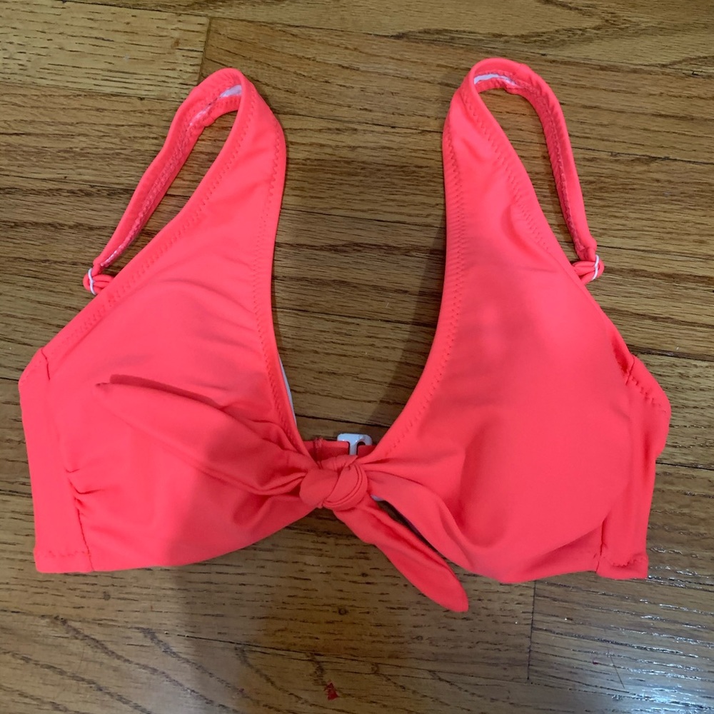 Bright pink bikini top